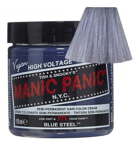 Blue Steel Tinte Azul Acero Manic Panic 4oz Punky Colour Rbl