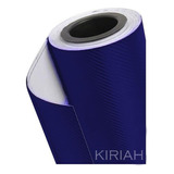 Vinilo Fibra Carbono Azul 50x50 Cm. Ploteos Skin Notebook