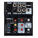 Consola Mixer Pasivo Profesional Lexsen Vivo 4 Usb Phantom