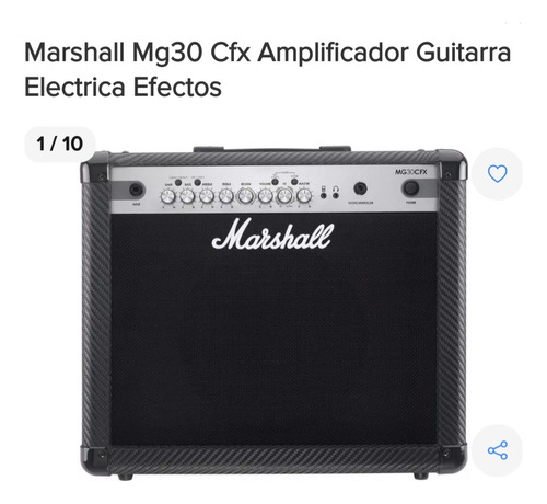 Amplificador Marshall Mg30cfx Carbon 