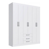 Guarda-roupa Casal 6 Portas 3 Gavetas Branco Rp3634