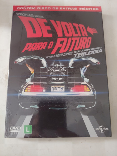 Box Dvd Trilogia De Volta Para O Futuro - Ed 30° Aniversário
