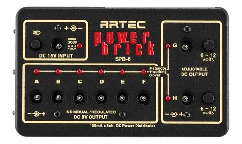 Fuente Multiple Para 8 Pedales Artec Power Brick.musicapilar