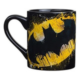 Silver Buffalo Dc Comics Batman Splatter Taza De Cerámica Pa