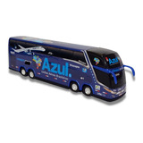 Brinquedo Miniatura De Ônibus Azul Linhas Aéreas 30cm