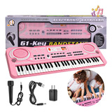  61 Teclados Musicales Teclas Piano Con Microfono Para Niños