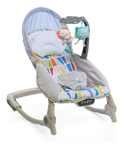 Silla Mecedora Bebe C/ 3 Posiciones Vibracion Y Musica 18 Kg Color Geo