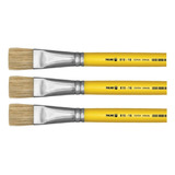 Pincel Chato Ref. 815 Pintura Artesanato Tigre Nº16 Kit C/3