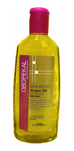 Shampoo Argan Con Keratina Sin Sal 500ml Obopekal