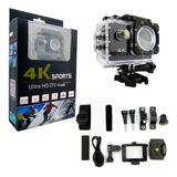 Camara 4k Full Hd Sports Wifi Resistente Al Agua Color Negro