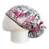 Gorro Quirúrgico Pantera Rosada  Antifluido + Lanyard 