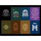 Vectores Starwars P/playeras 100% Editables Ai, Eps, Pdf Svg