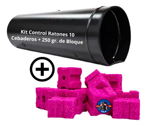 Kit Control Ratones 10 Cebaderos + 250 Gr. De Bloque Detia 