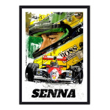 Cuadro Enmarcado - Póster Ayrton Senna F1