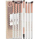 Set De Brochas De Maquillaje Para Ojos En Oro Rosa Lily Engl