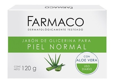 Jabón De Glicerina Piel Normal Farmaco - Aloe Vera (x36)