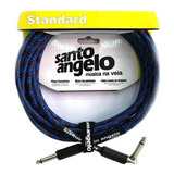 Cabo Guitarra Violão Santo Ângelo P10 Textil 4,57 M Plug L