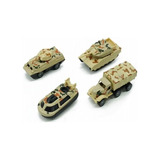 Set Camiones Militar Guerra X4 Tanque Bote Cañon 