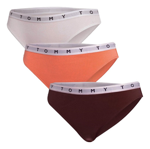 3 Pack Bikinis Tommy Hilfiger Algodon Joven Ropa Interior