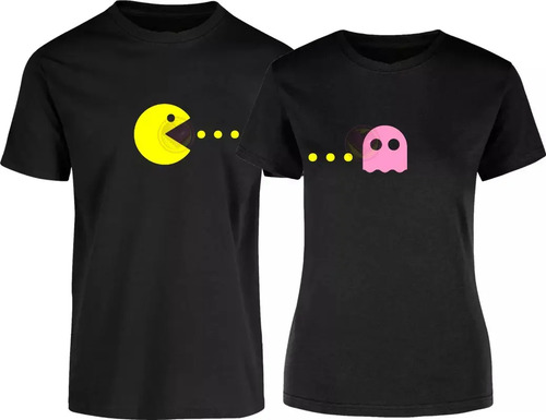 Playeras Dúo Pac Gamer Enamorados Pareja 14 De Febrero