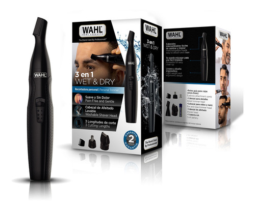 Wahl Trimmer Nasal 3 En 1 Wet & Dry Afeitadora Nariz Cejas