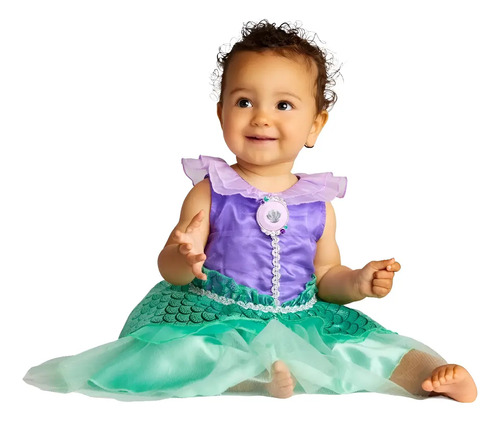 Disfraz Vestido Ariel Sirenita De Bebe Original Disney Store