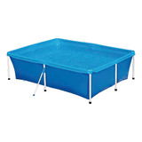 Piscina Estruturada Retangular Azul 2000 Litros Em Pvc Mor