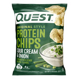 Quest Nutrition Chips De Protenas, Crema Agria Y Cebolla, Al
