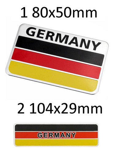 Insignia Bandera Alemania Compatible Con Bmw Mercede Audi Vw Foto 2