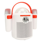Altavoz Portátil Para Karaoke, Micrófono Dual Blanco, 3d