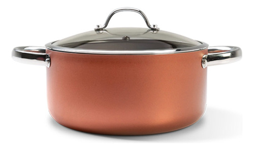 Cacerola Olla  Con Tapa Aluminio Brinox 24cm 4.7l Y 25mm 