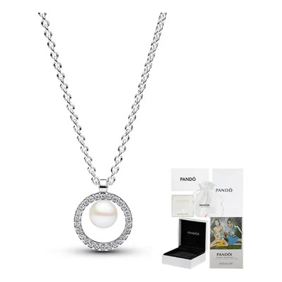 Pandora Collar De Cuello De Perlas - Joya Para Clavícula