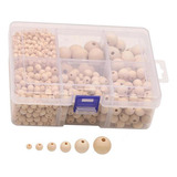 1150x Round Wooden Beads With Natural Spacer
