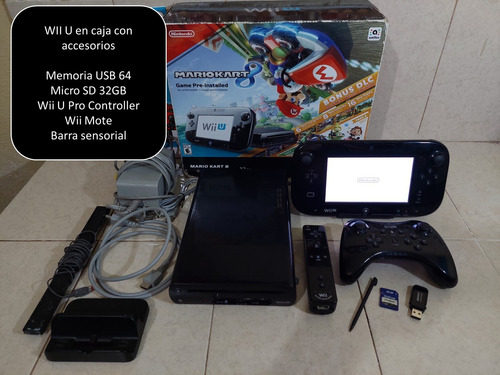 Wii U 90gb Lleno De Juegos En Caja Con Accesorios 