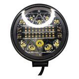 Faro Led Redondo 30 Led Moto Auto Camioneta Blanco/ambar 90w