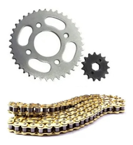 Kit De Arrastre Sprocket Cadena Dorada Italika 150z  150sz