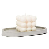 Bubble Candle De Kalm Home Decor, Bandeja Ovalada De Co...