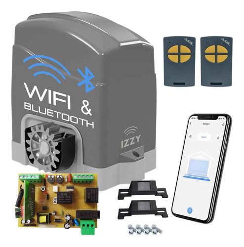 Kit Motor Portão Eletronico Dz Izzy Wifi Alexa Google Agl