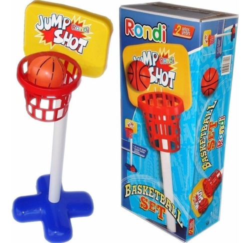 Juego De Basquet Con Pelota Infantil Rondi Aro Regulable