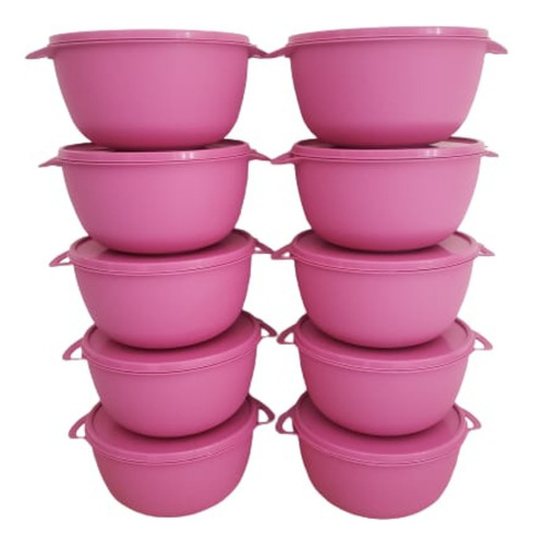 Jogo De 10 Potes Bowl Redondo 1lt Color Cozinha Tapuer 