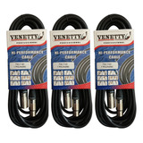 Set 3 Cables Microfono Xlr Canon De 6m Venetty 750-1140