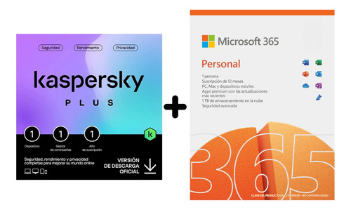 Antivirus Kaspersky Plus 1 Dispositivo + Office 365 Personal