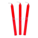 Vela Palito Vermelho - Kit Com 30 Unidades