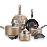 Batería De Cocina 14 Piezas Excite Bronce, Tefal, B036se64