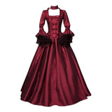 Disfraz Medieval Para Mujer, Vestido Retro De Encaje