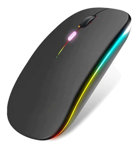 Mouse Batería Recargable Inalambrico Y Bluetooth Led Rgb 