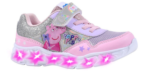 Zapatilla Peppa Pig Glitter C/luz Al Pisar - Footy Oficial