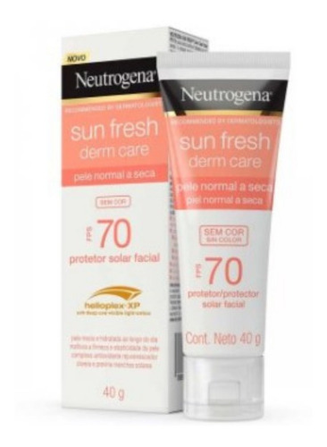 Protetor Solar Neutrogena Sun Fresh Derm Care Sem Cor Fps70