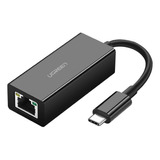 Ugreen Adaptador Usb C Para Ethernet Rj45 1000mbps Preto