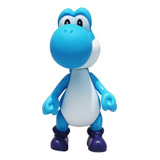 Figura De Yoshi Azul Articulado (tommy) Super Mario Bros  